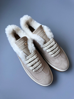 Короткие зимние кеды из натуральной кожи KANNA being