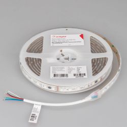 Светодиодная лента герметичная DMX-PS-B60-15mm 24V RGB-PX6 (15W/m, IP67, 5060, 5m) (Arlight, -) 037090