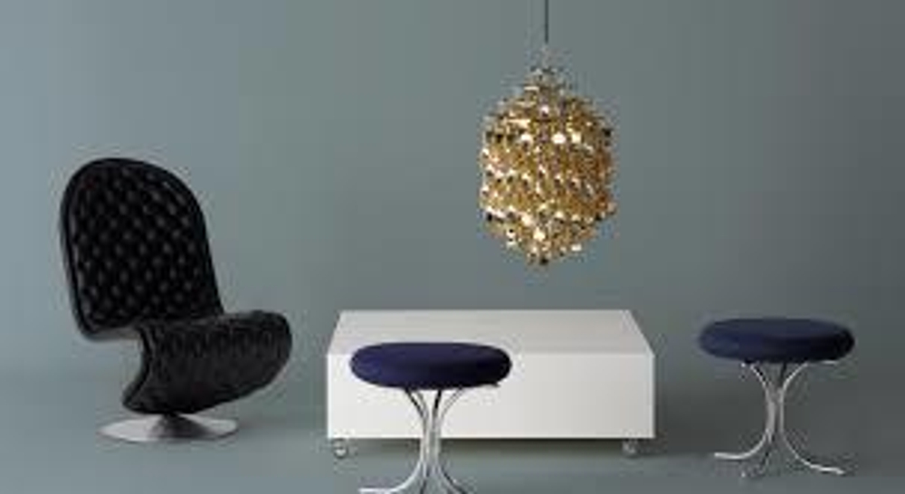 Pendant design lamp  Spiral SP02 by Verpan Panton (Gold)