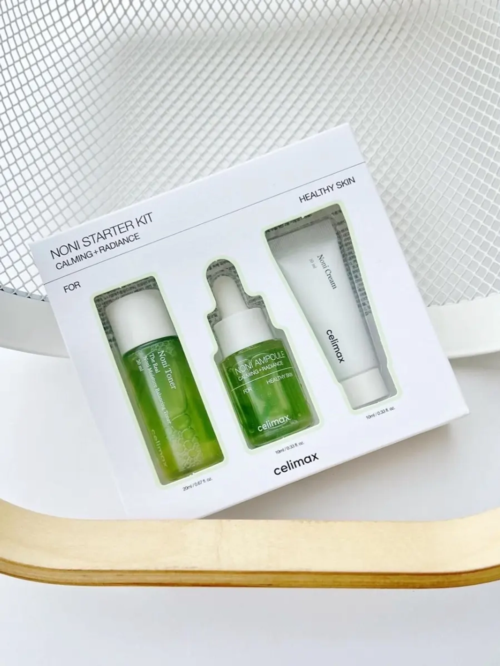 Celimax Дорожный набор: тонер + сыворотка + крем The Real Noni Starter Kit 20+10+10 мл