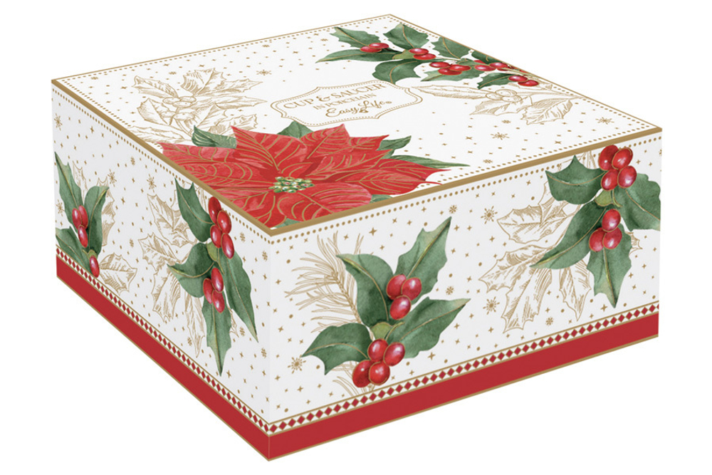 Чайная пара 250мл Easy Life Пуансеттия и ягоды