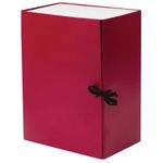 Короб архивный А4 (240х330 мм), 150 мм, 2 завязки, бумвинил, до 1400 листов, бордовый, BRAUBERG, 122806