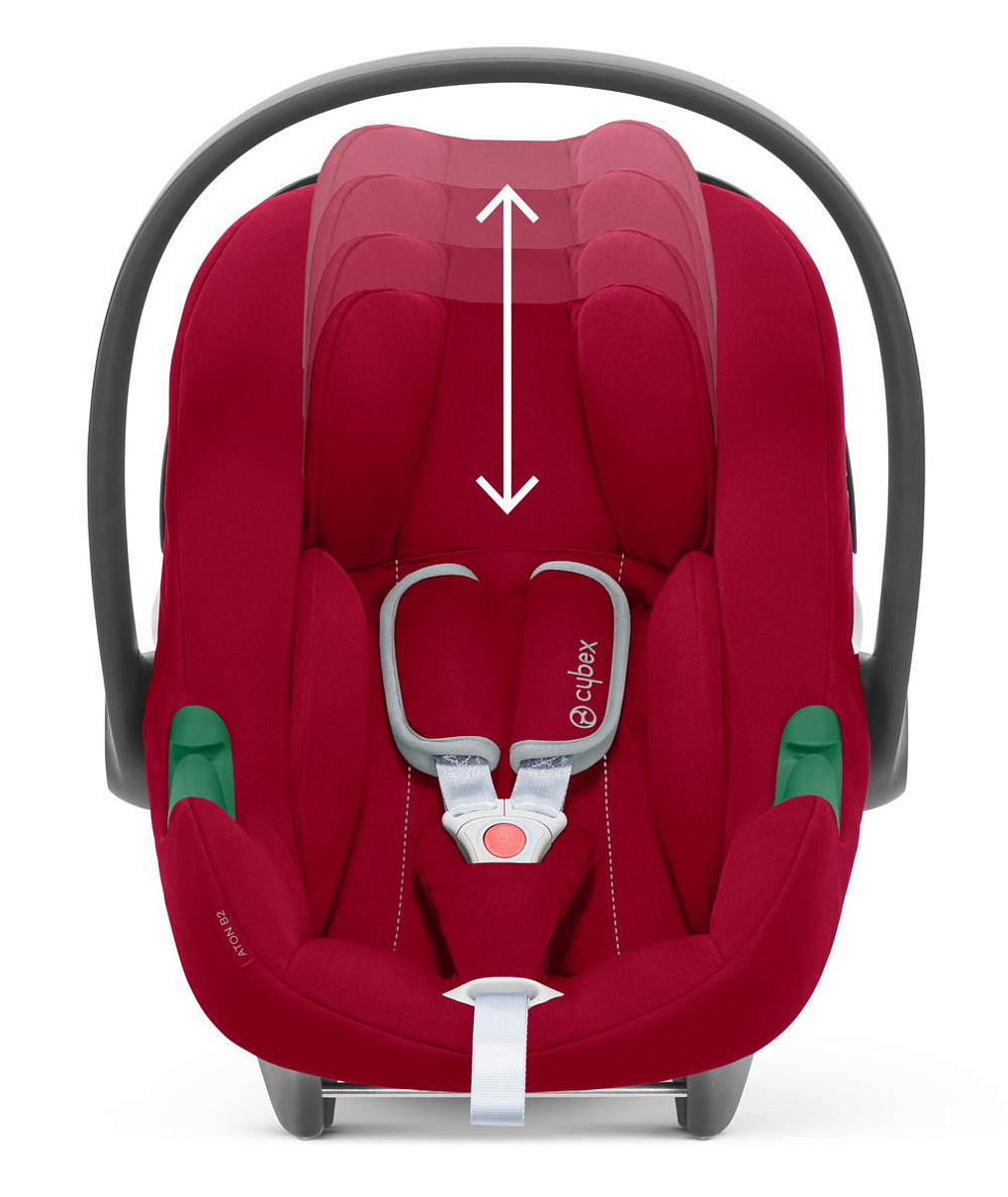 Коляска Cybex Coya Rosegold Frame Aton B2 i-Size Dynamic Red Sepia Black с дождевиком и бампером