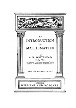 An introduction to mathematics | Alfred North Whitehead