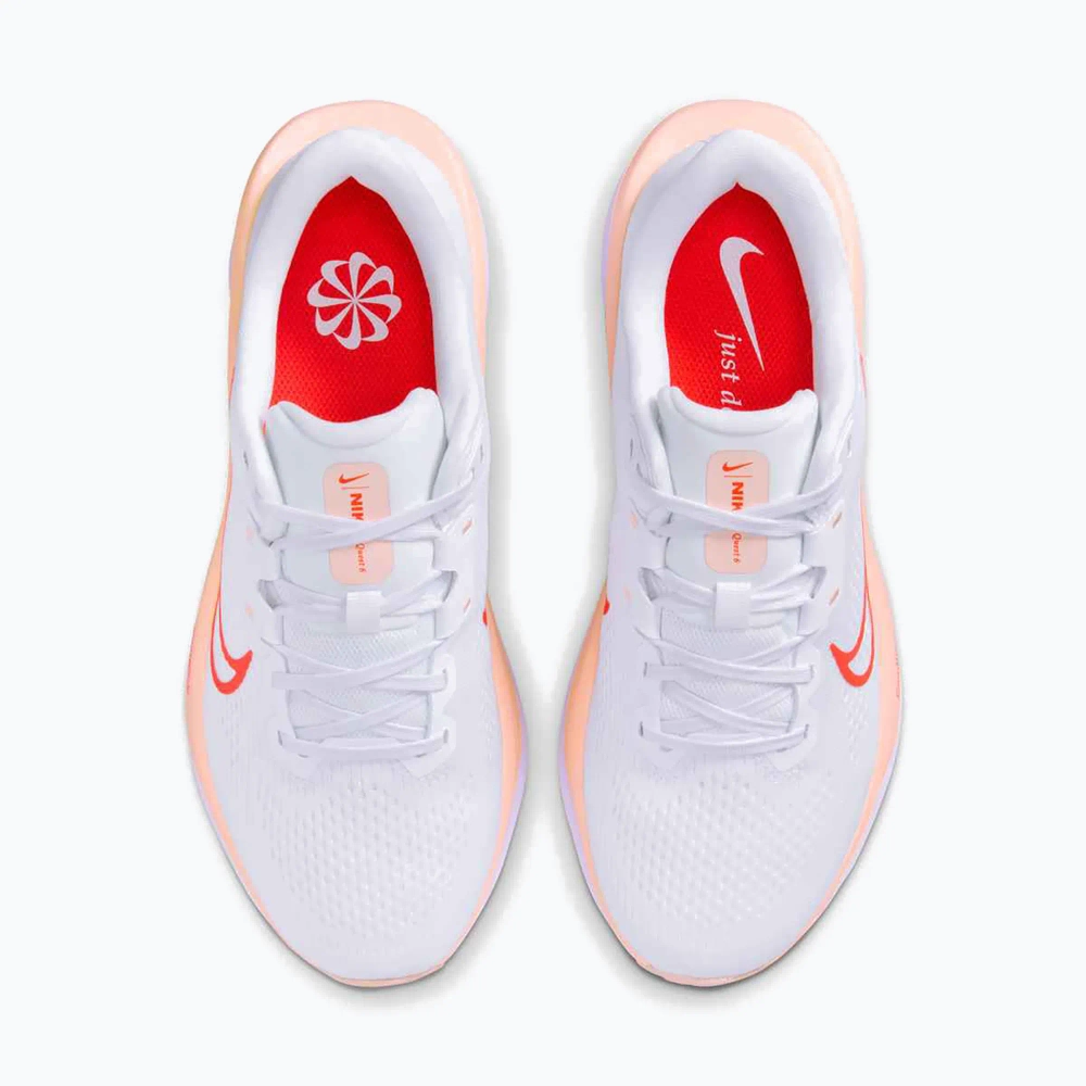 Женские Кроссовки для бега Nike Quest 6 white/bright crimson/washed coral