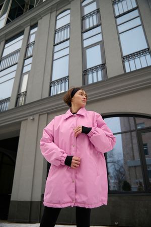 Куртка кокон | Розовый