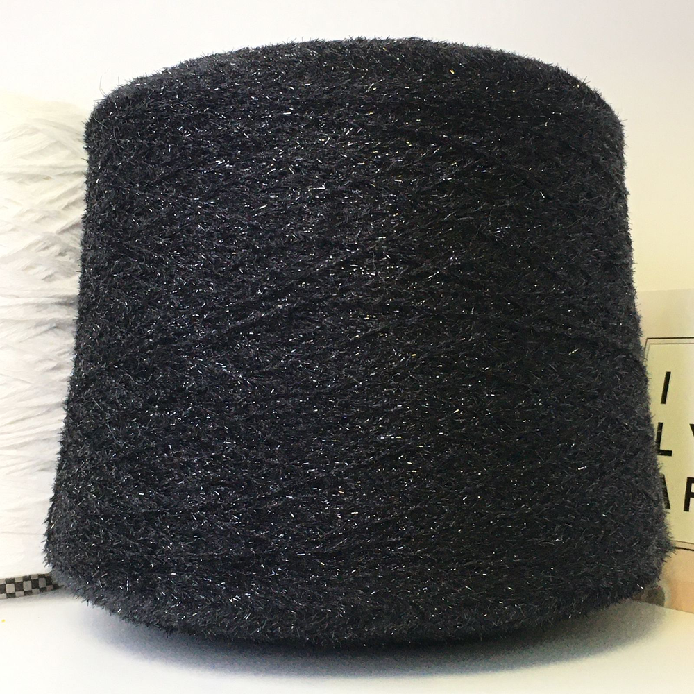 CROSBY - Torcitura di Domaso; люрекс, п/а; 600м/100гр; травка; col. 999, цвет: чёрный