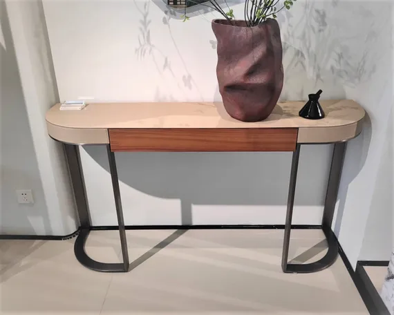 Консоль 4606, 150х84 см, дерево, металл, экокожа