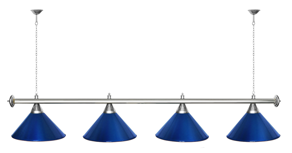 Лампа STARTBILLIARDS 4 пл. (плафоны зеленые,штанга золотая,фурнитура золото)