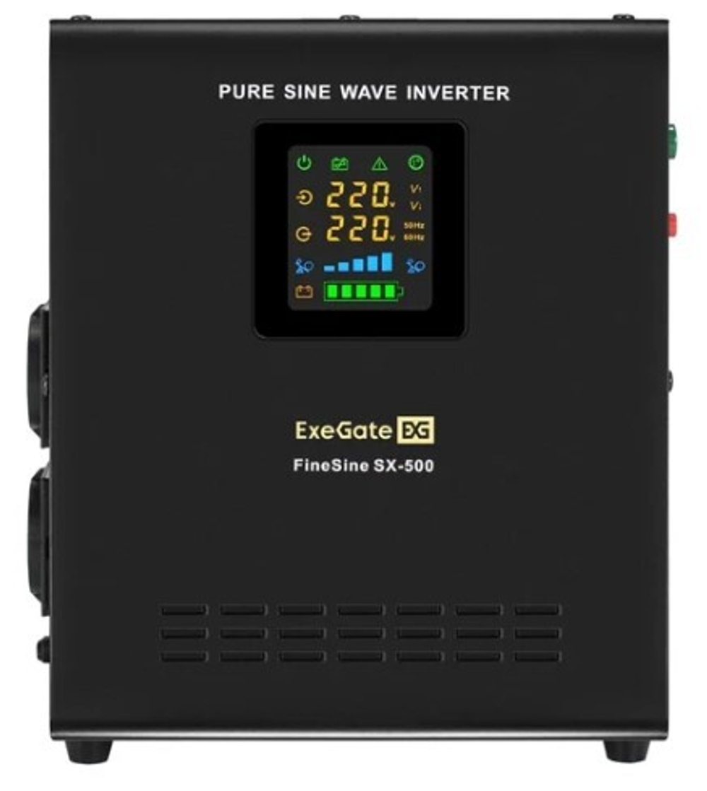 Источник бесперебойного питания  Exegate FineSine SX-500.LCD.AVR.2SH