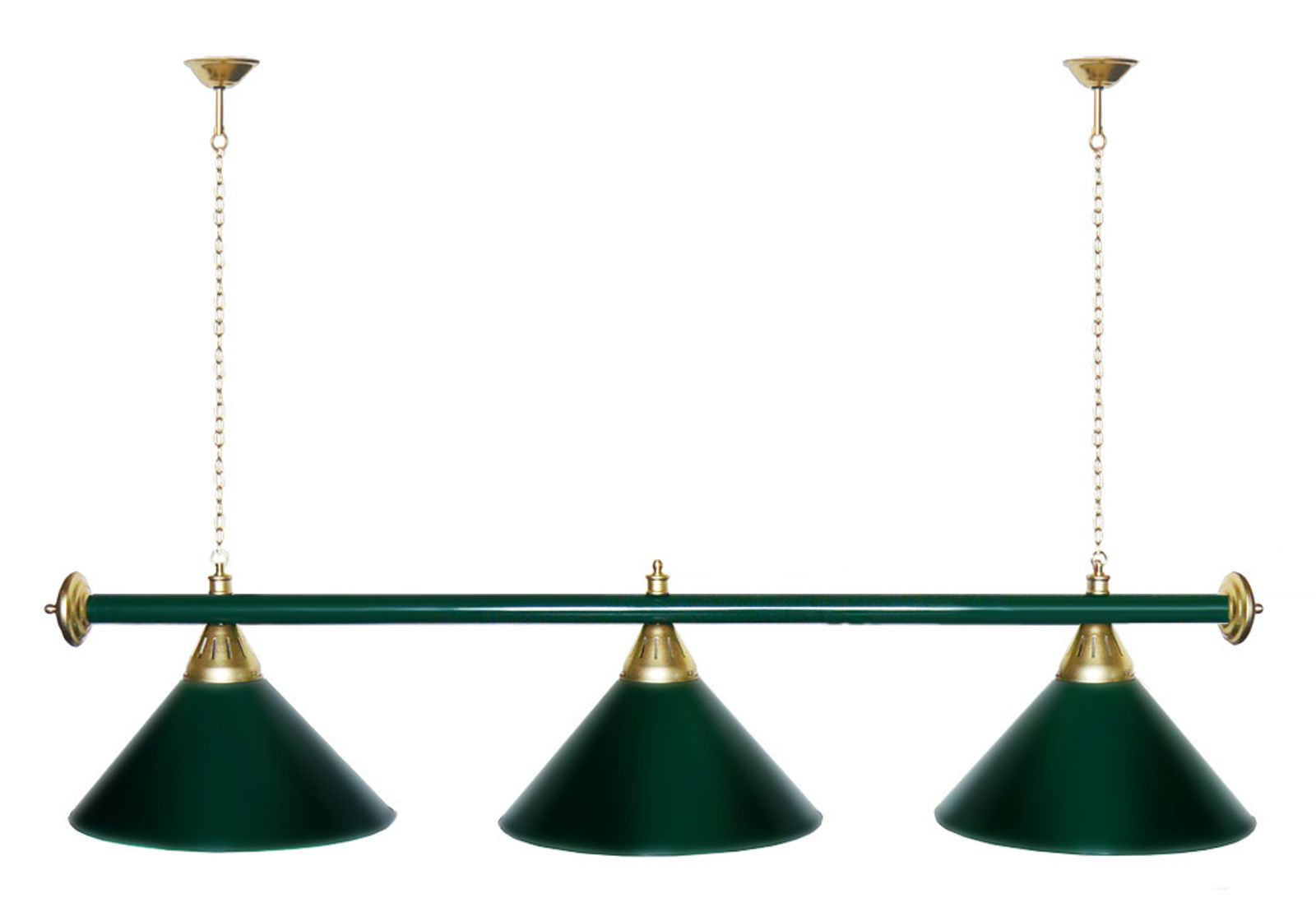 Лампа STARTBILLIARDS 3 пл. (плафоны зеленые,штанга зеленая,фурнитура золото) фото №31