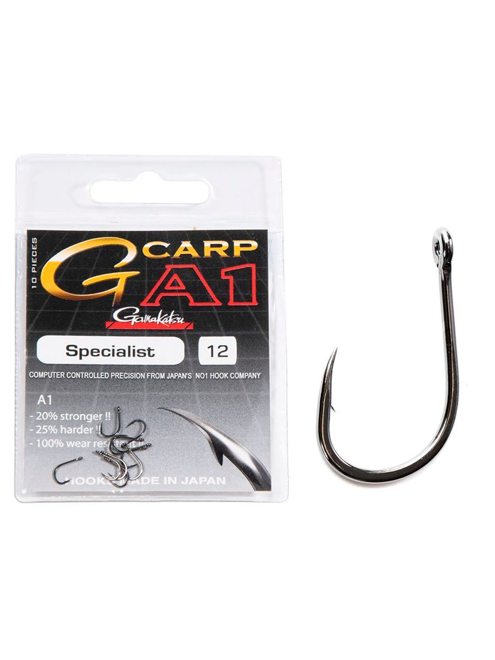Крючки Gamakatsu A1 G-Carp SPECIALIST HOOKS размер 06 (упк.10шт.)