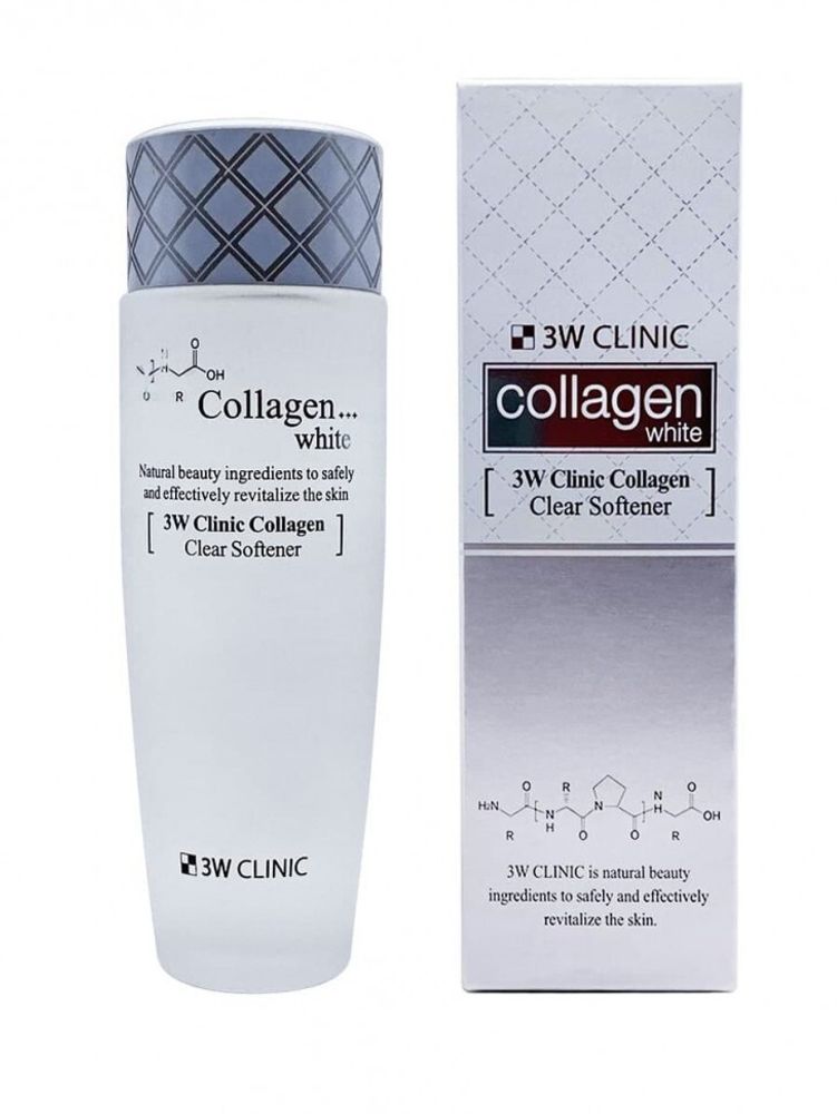 Софтнер для лица 3W Clinic Collagen White Clear осветляющий Softener 150 мл