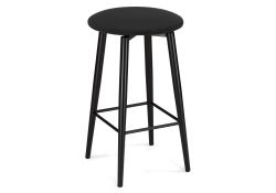 Полубарный стул Гангток крутящийся катания блэк / черный матовый