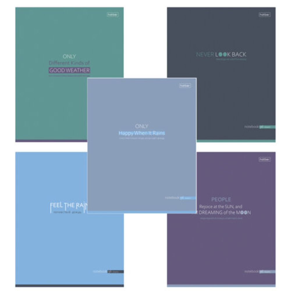 Тетрадь А5 96л. HATBER скоба, клетка, Soft-touch ламинация, Посмотри с другой стороны (микс), 090563