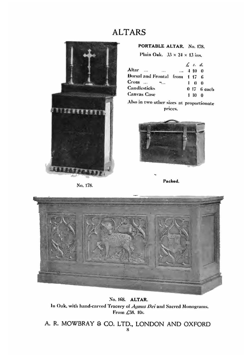 Church art in metal, plaster, glass, leather, embroidery, wood, jewelled plate. | A.R. Mowbray