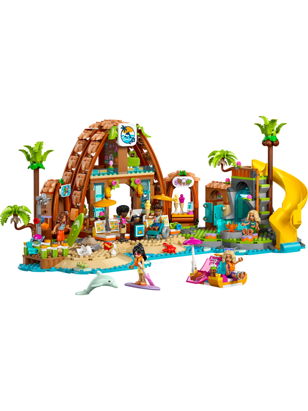 LEGO Friends Пляжный курорт, конструктор отель на пляже, дом у моря с бассейном, набор с минифигурками, оригинал ЛЕГО 42673
