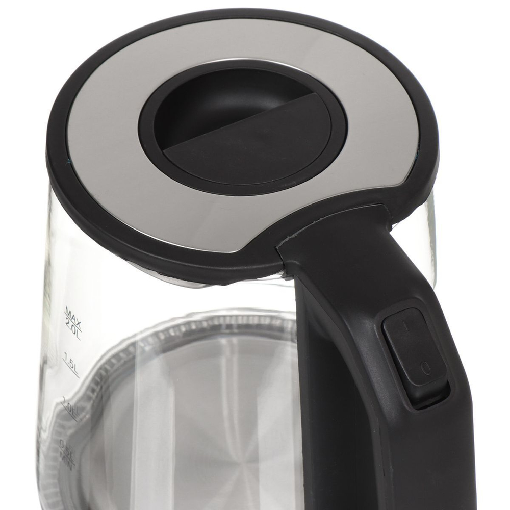 Чайник электрический Lofter, A03, 2 л, 1500 Вт, скрытый нагревательный элемент, подсветка, стекло