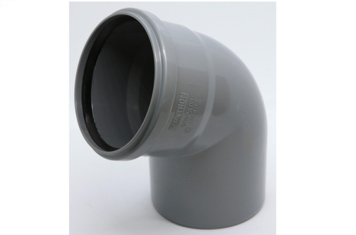 Отвод внутренняя канализация,серый 67 градусов, 110 мм