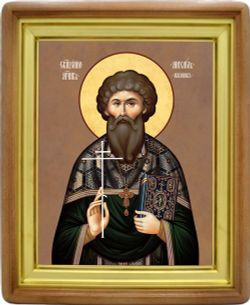 Михаил Мякишев священномученик. Икона на холсте.