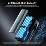 27000mAh Power Bank (USB-C + USB-C/USB-C/USB-A) 200W Gray TFT Display Type