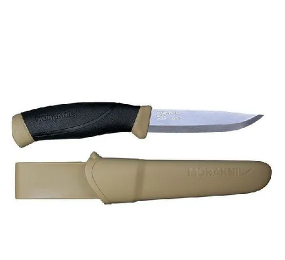 Нож Morakniv Companion Desert, нержавеющая сталь, с желтыми накладками