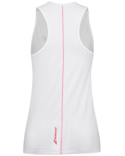 Женский топ теннисный Babolat Strike Tank Top - white/strike red