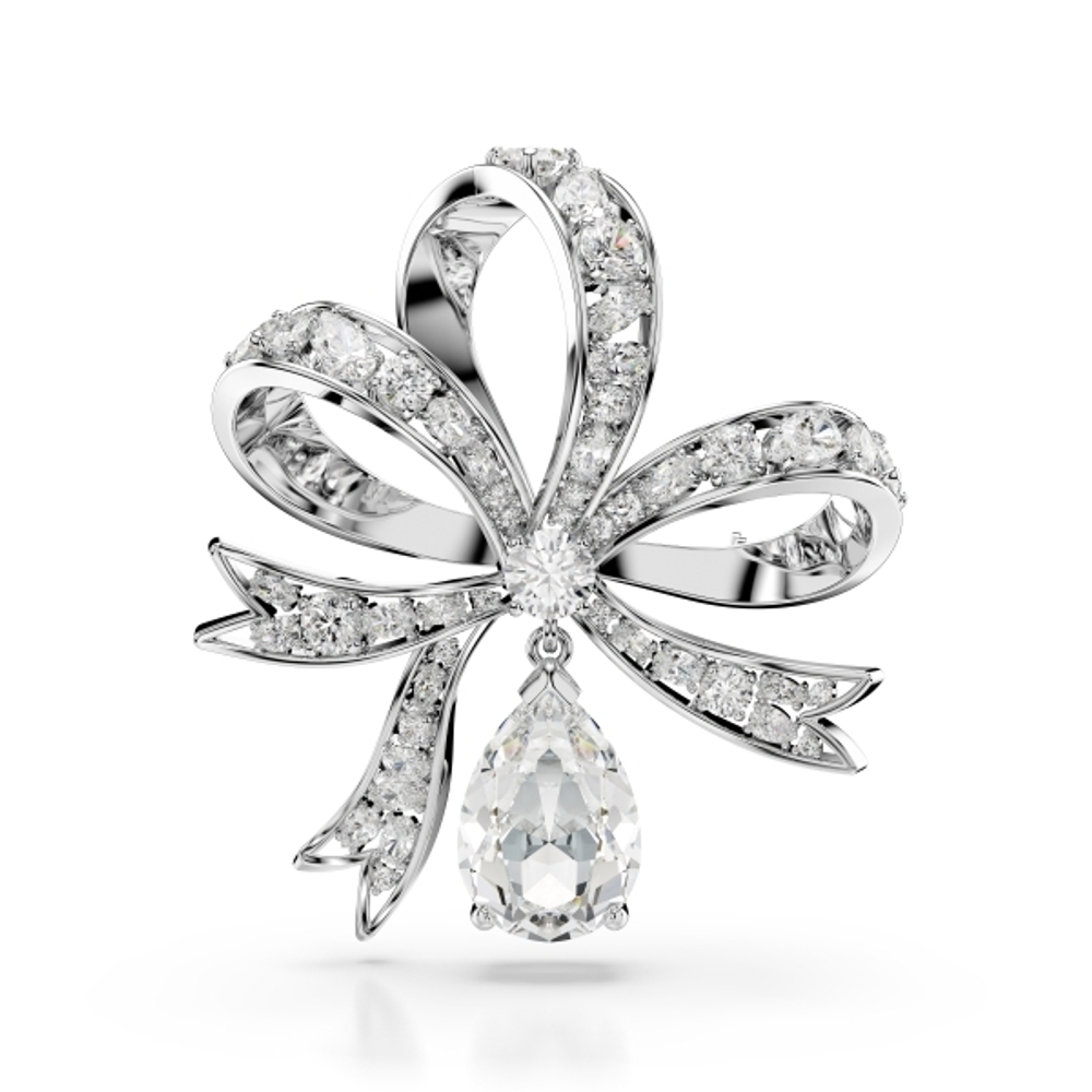 HYPERBOLA:BROOCH WHITE/RHS