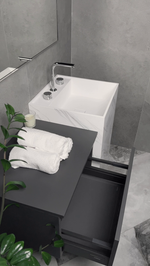 Раковина напольная Cube Corian 480*480*850 Calacatta