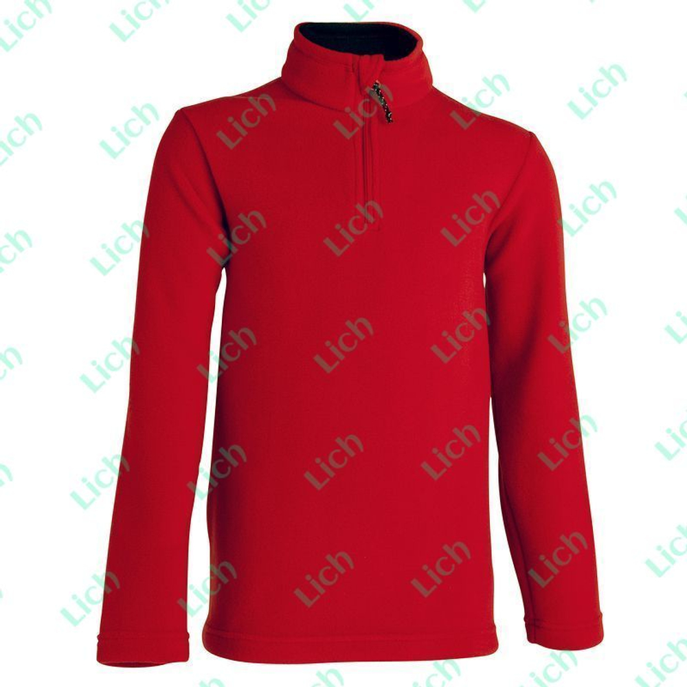 Толстовка однотонная на молнии со стоячим-воротом