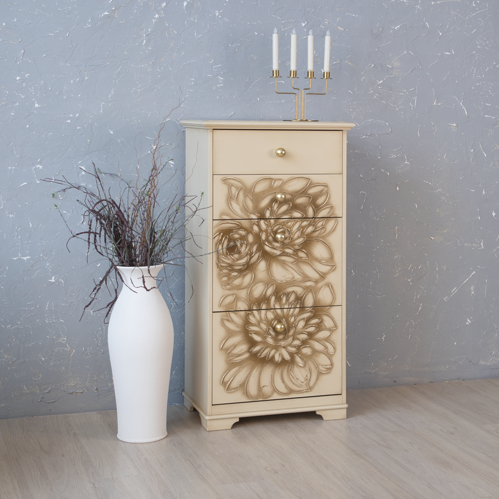 Комод Эн Берри с 4 ящиками Айвори