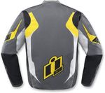 Мотокуртка - ICON OVERLORD (текстиль, серо-желтая)