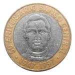 5 песо. Доминикана. 1997 год. XF-AU