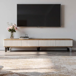 Тумба под телевизор на ножках ROYAL 5027 эко (Дуб Веллингтон-Черный)