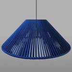 Плетеный подвесной абажур "Линии света". Форма "Конус"