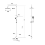 Душевой гарнитур с верхней лейкой Milardo Shower Set (3703F24M76)