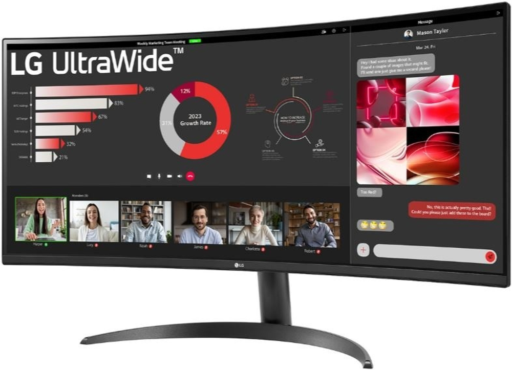 Монитор 34" LG 34WR50QK-B черный