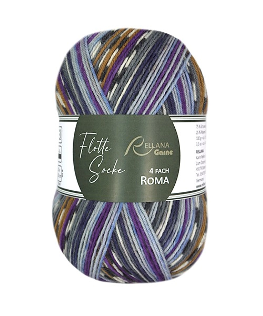 Пряжа Rellana Flotte Socke 4f. Roma (3224)