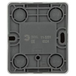 Розетка ЭРА Эксперт 11-3201-03 TV одиночная IP20 ОУ алюминий