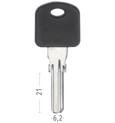 Заготовка вертикального ключа 10434 PALLADIUM E-197 пласт кв.спец.Apex-трос КНР