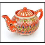 Чайник 1л оранжевый Риштанская Керамика