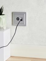 BRITE Розетка двойная TV+RJ45 кат.5E РТВ/РК12-БрА алюминий IEK
