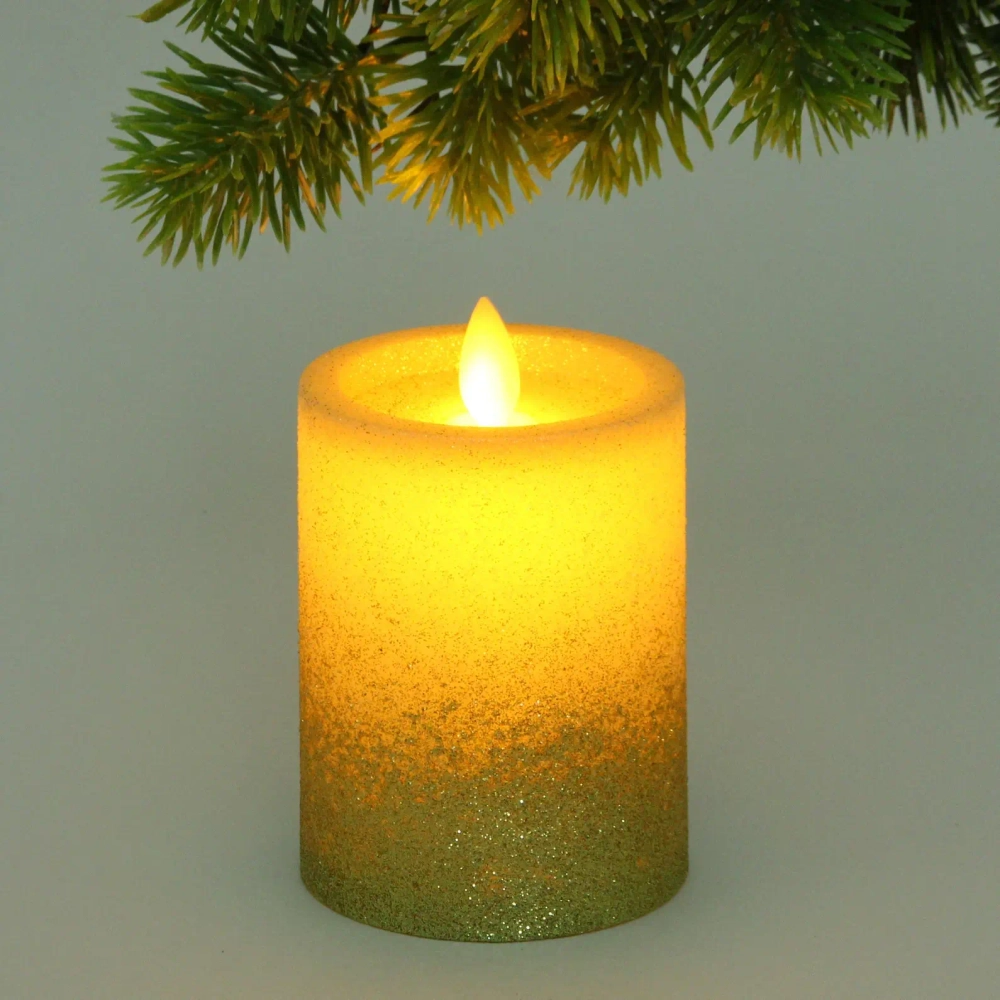 Сувенир с подсветкой «Свеча - Ночной огонь» 7,5*10 см (работает от батареек 3 ААА)