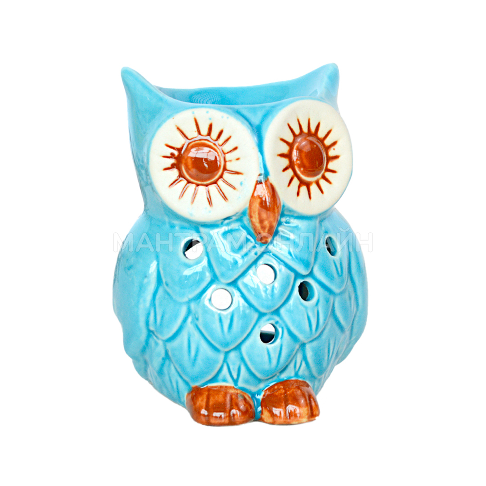 Аромалампа Сова цвет голубой 12 см