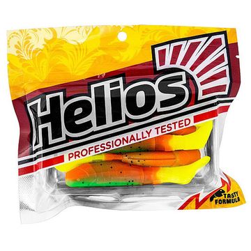 Виброхвост Chubby 3,55'/9 см Pepper Green & Orange LT 5шт. (HS-4-032) Helios