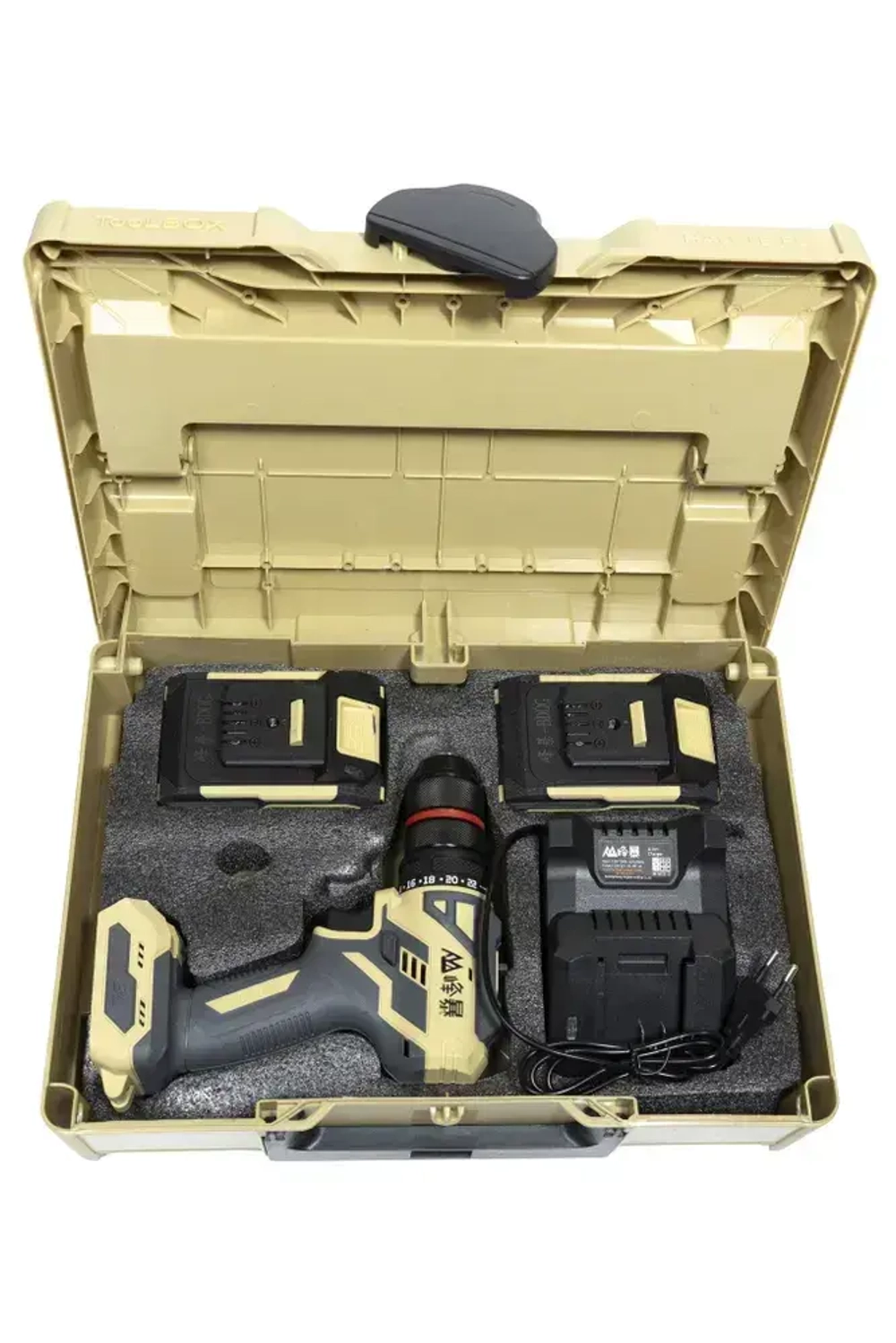 FENGBAO Дрель-шуруповерт, 21 В, 90 Нм, 2 АКБ