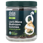 Gaia Herbs, Жевательные мармеладки с грибами из львиной гривы, цитрусовые, 60 жевательных таблеток