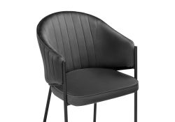 Стул на металлокаркасе Kortni dark grey / black