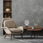 Настольный светильник 1x40Вт E14, керамика/ткань, черный/белый/серый