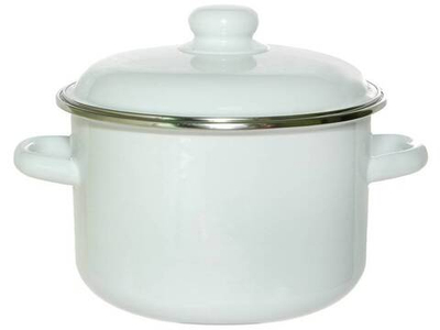 Кастрюля 4л без рисунка, белая